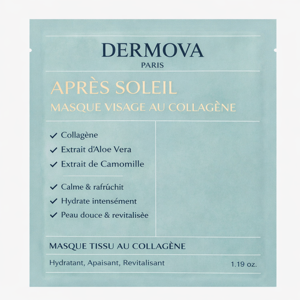 Mascarilla facial de colágeno – Después del sol