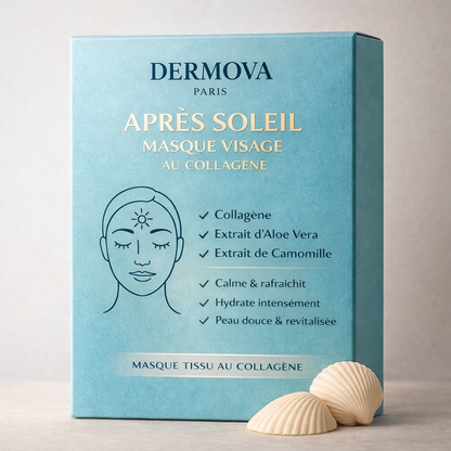 Mascarilla facial de colágeno – Después del sol